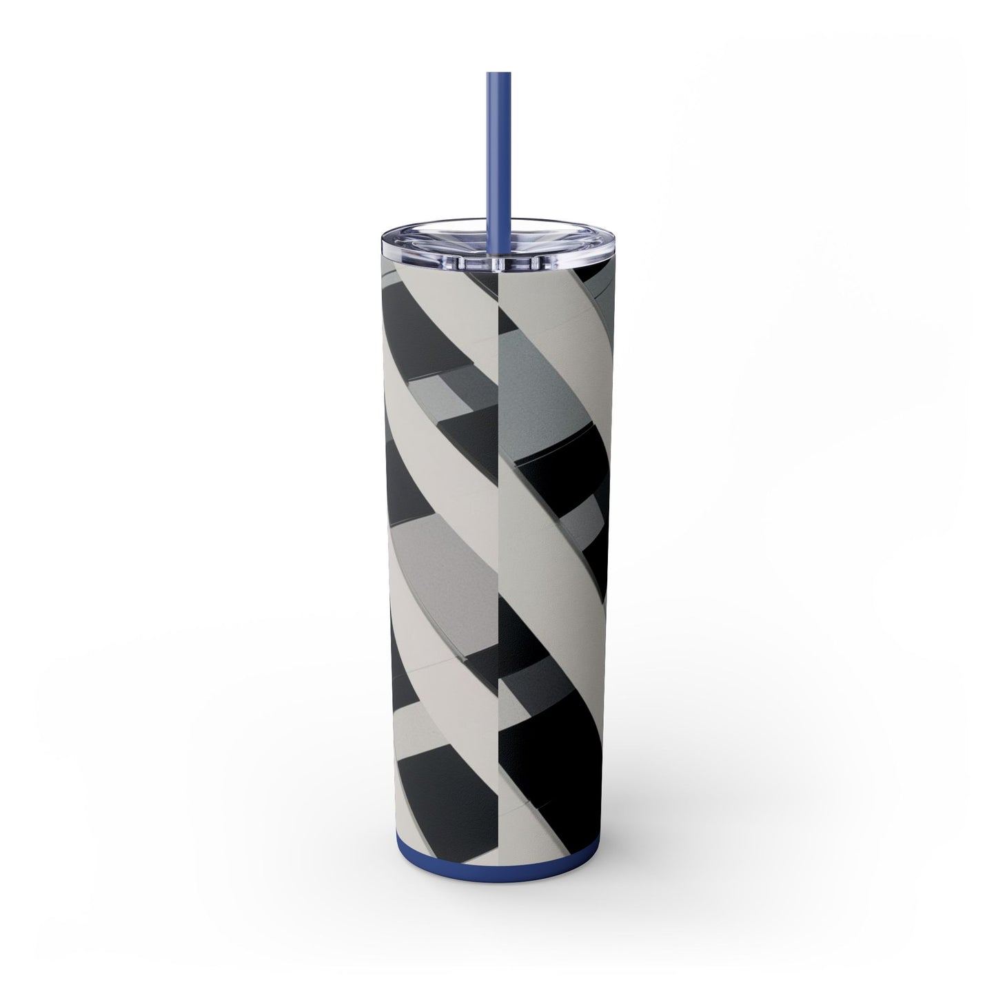 Optical Illusion Skinny Tumbler with Straw, 20oz