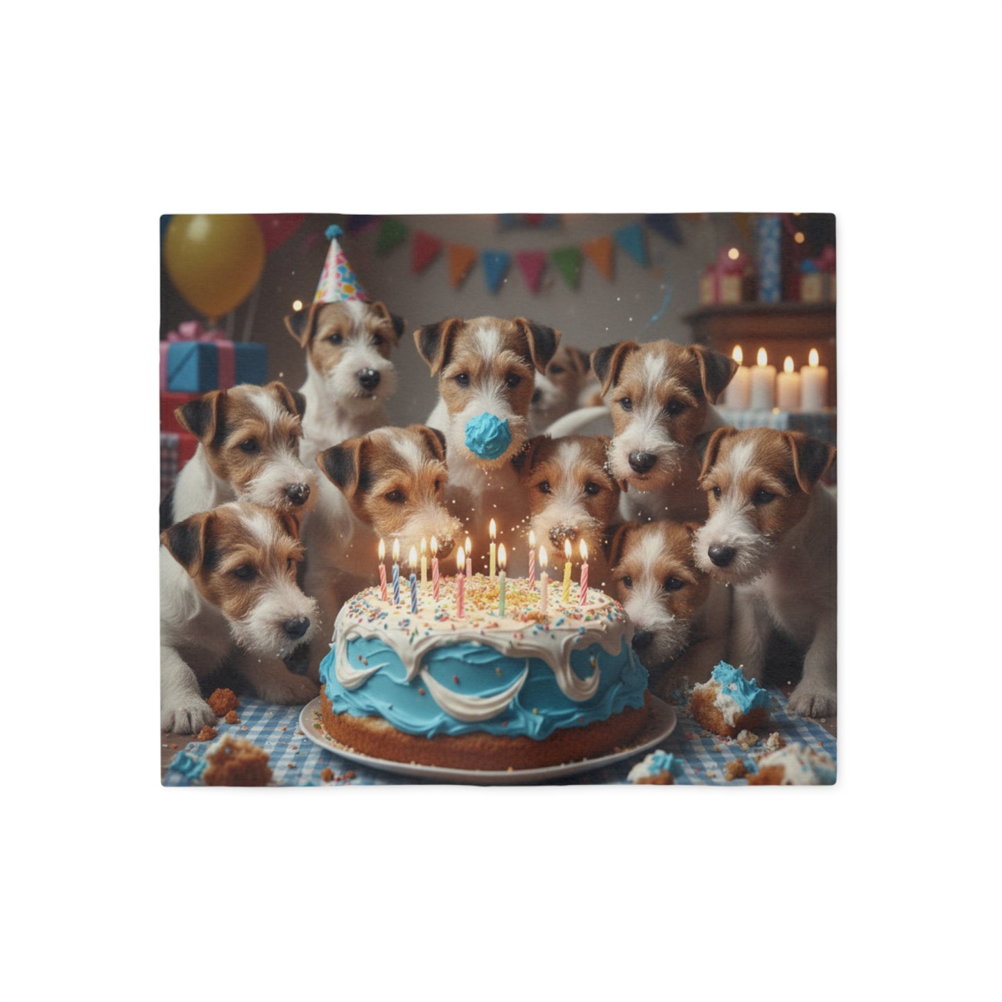 Birthday Puppy Party Blanket