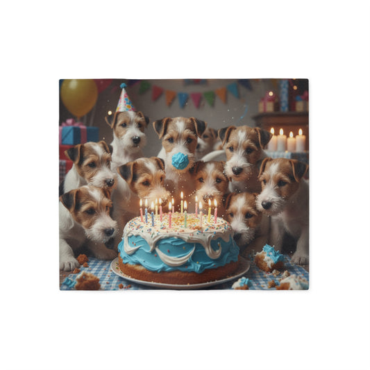 Birthday Puppy Party Blanket