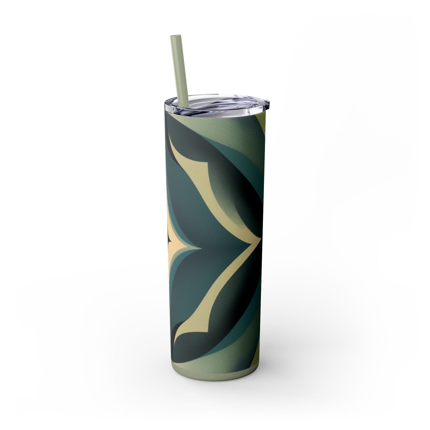 Optical Illusion Skinny Tumbler with Straw, 20oz