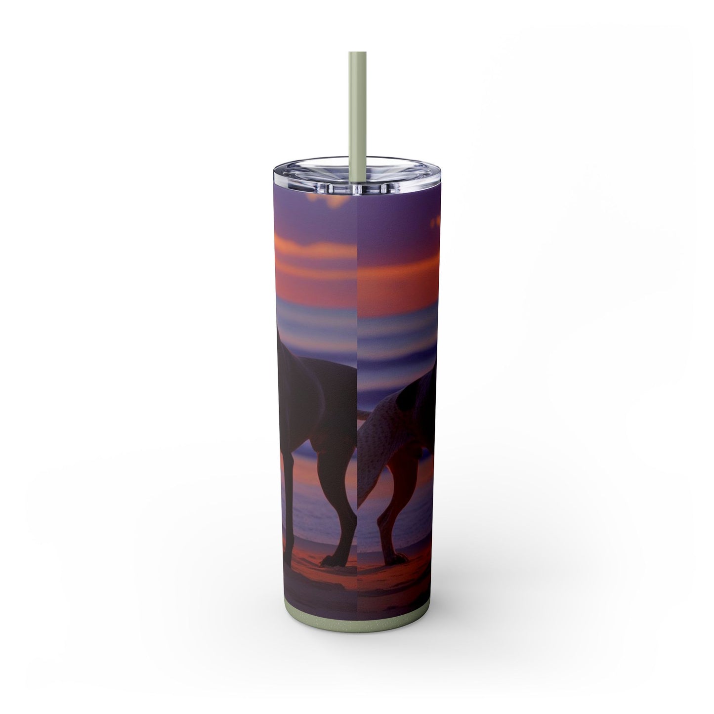 German Shorthaired Pointer Love Skinny Tumbler with Straw, 20oz
