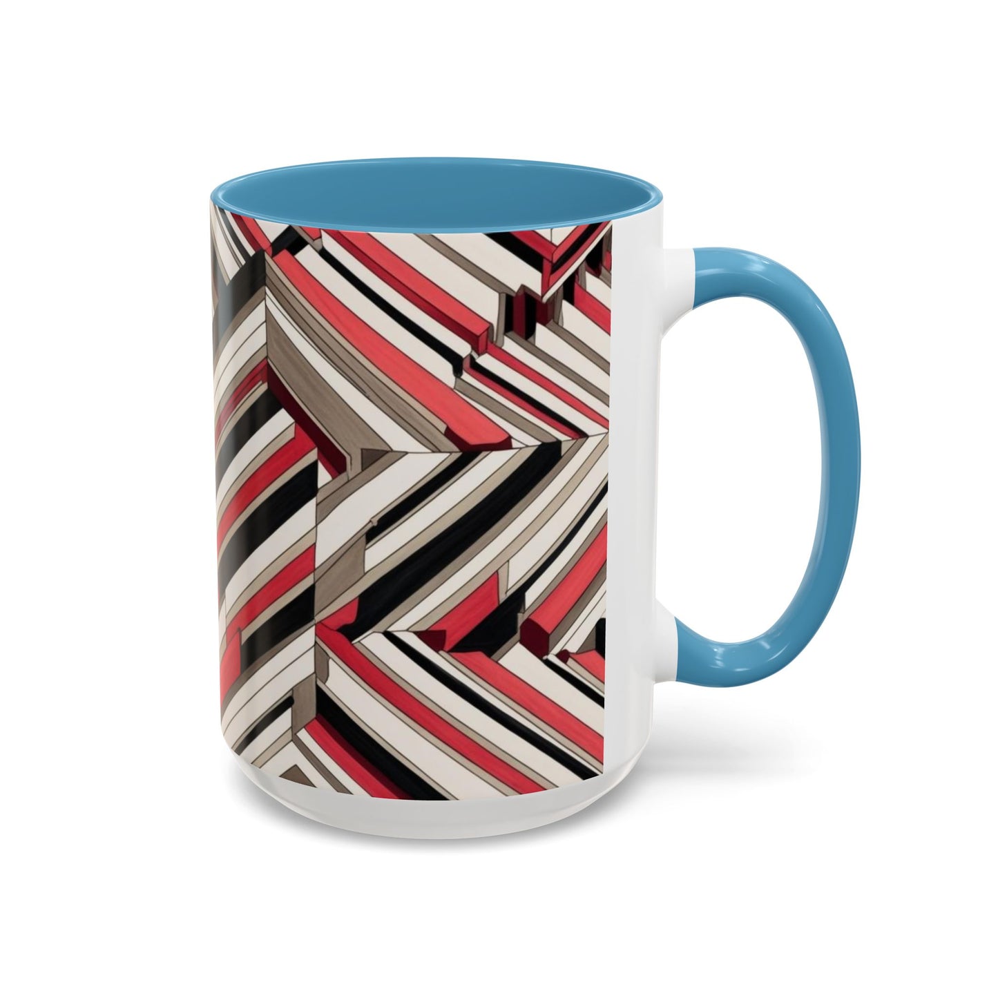 Optical Illusion Accent Mug – Ceramic Coffee Cup