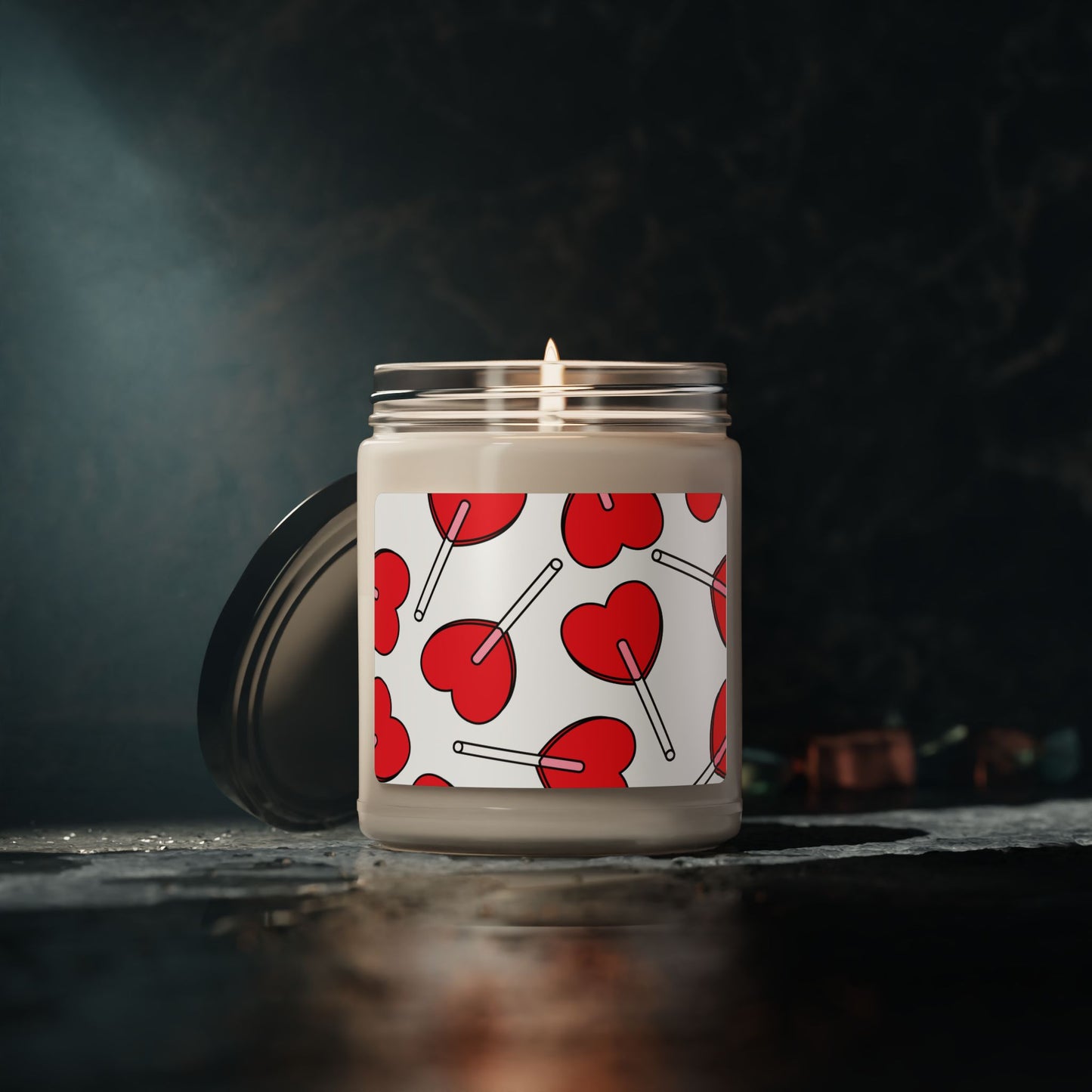 Heart Lollipop- Scented Soy Candle, 9oz