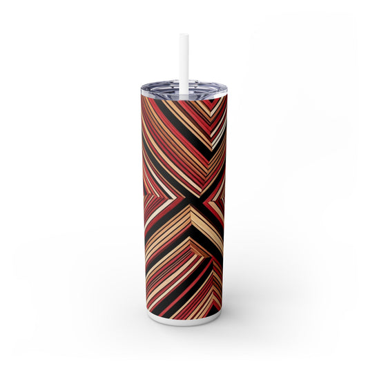 Optical Illusion Skinny Tumbler with Straw, 20oz