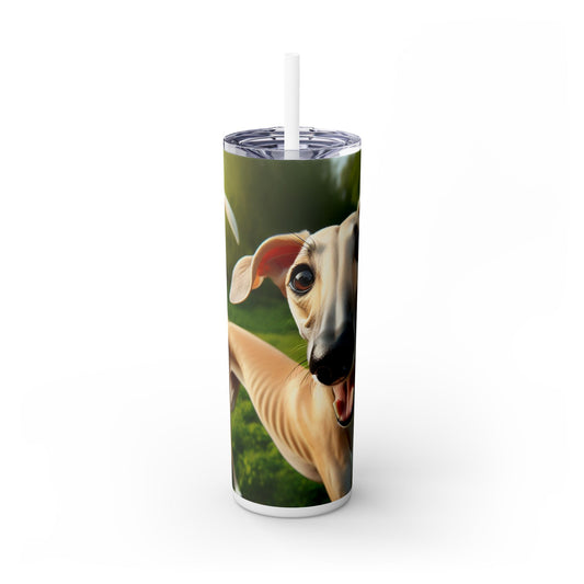 Sloughi Skinny Tumbler with Straw, 20oz