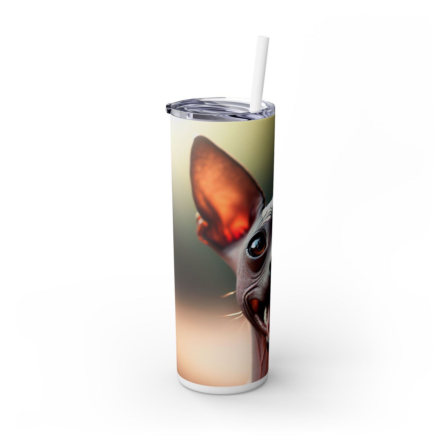 Xoloitzcuintli Skinny Tumbler with Straw, 20oz