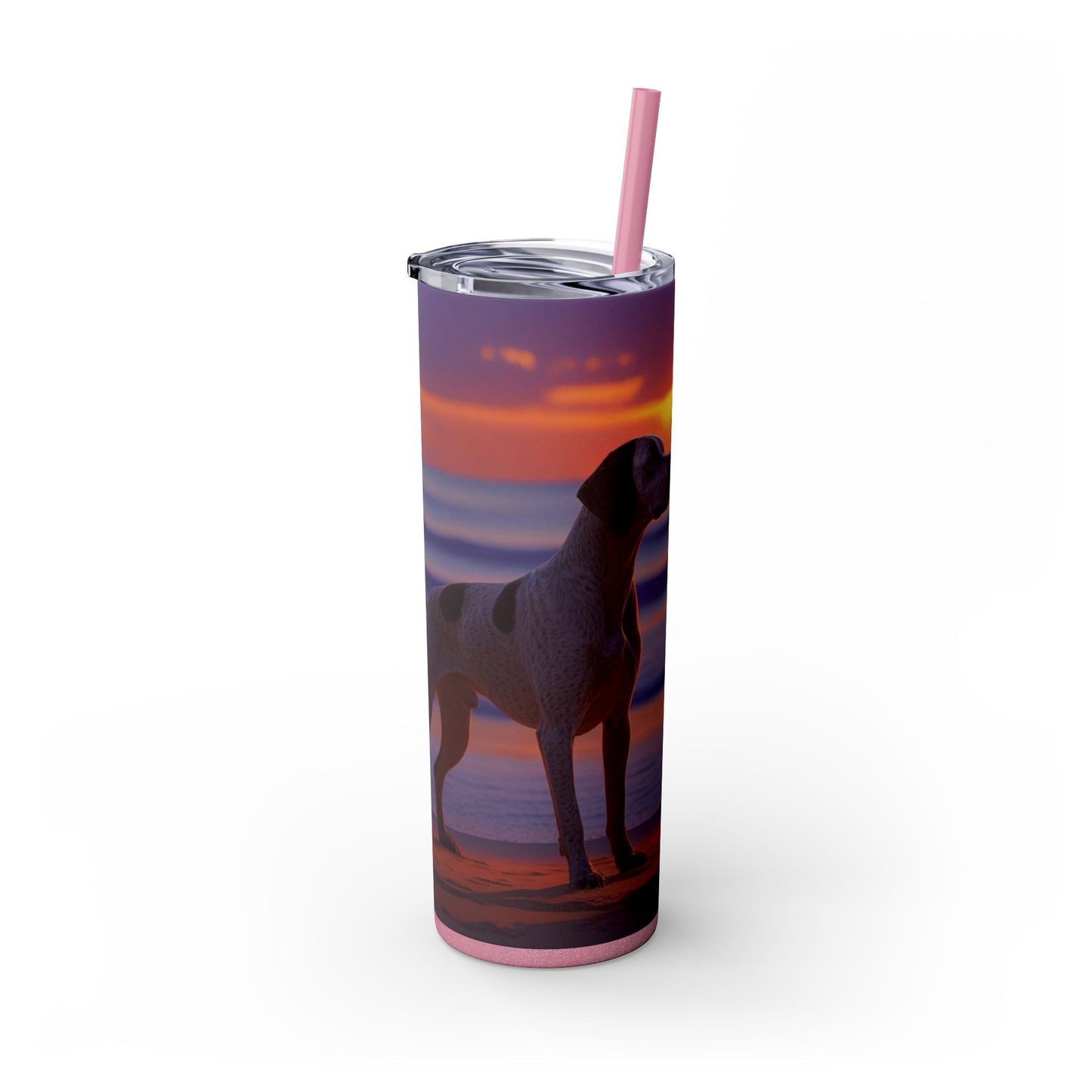 German Shorthaired Pointer Love Skinny Tumbler with Straw, 20oz