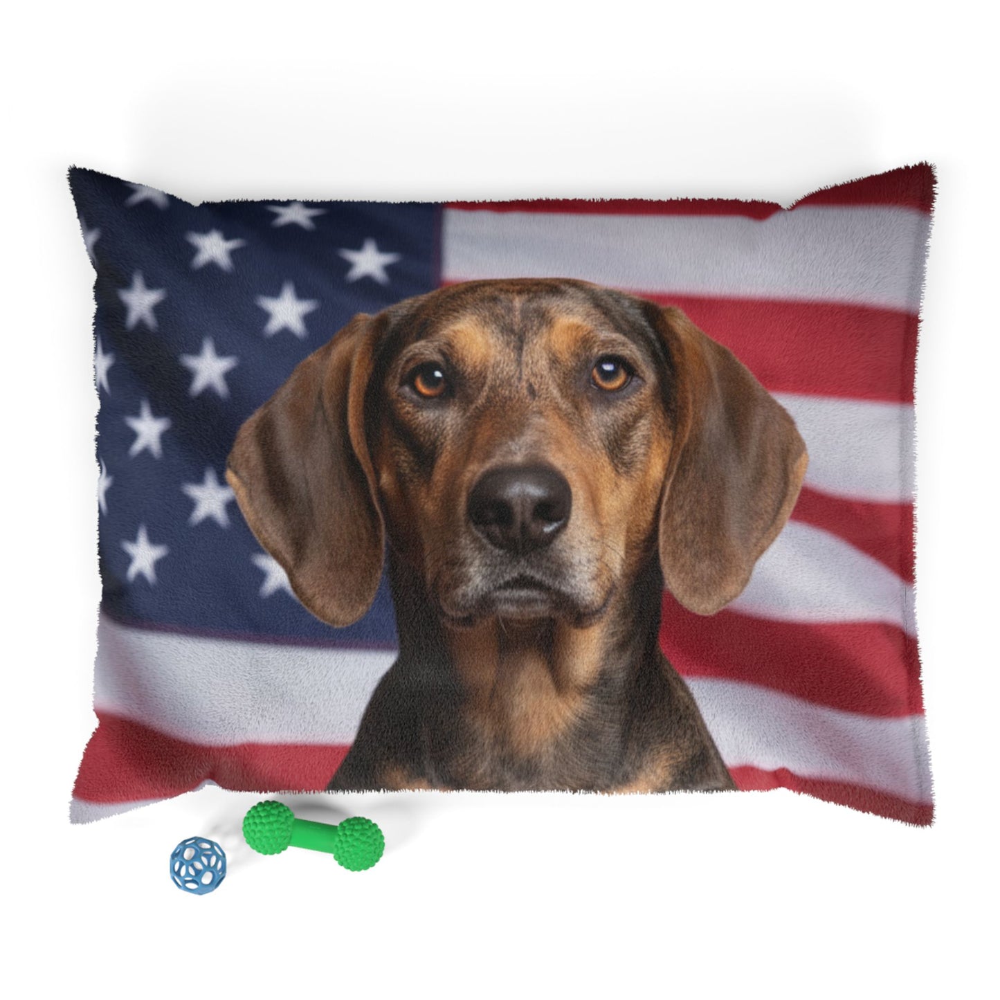 American Leopard Hound Patriotic Pet Bed