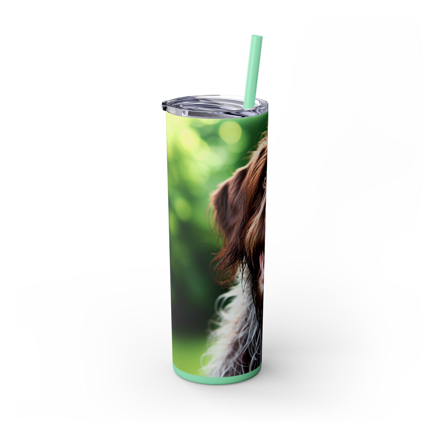 German Wirehaired Pointer Tumbler with Straw, 20oz