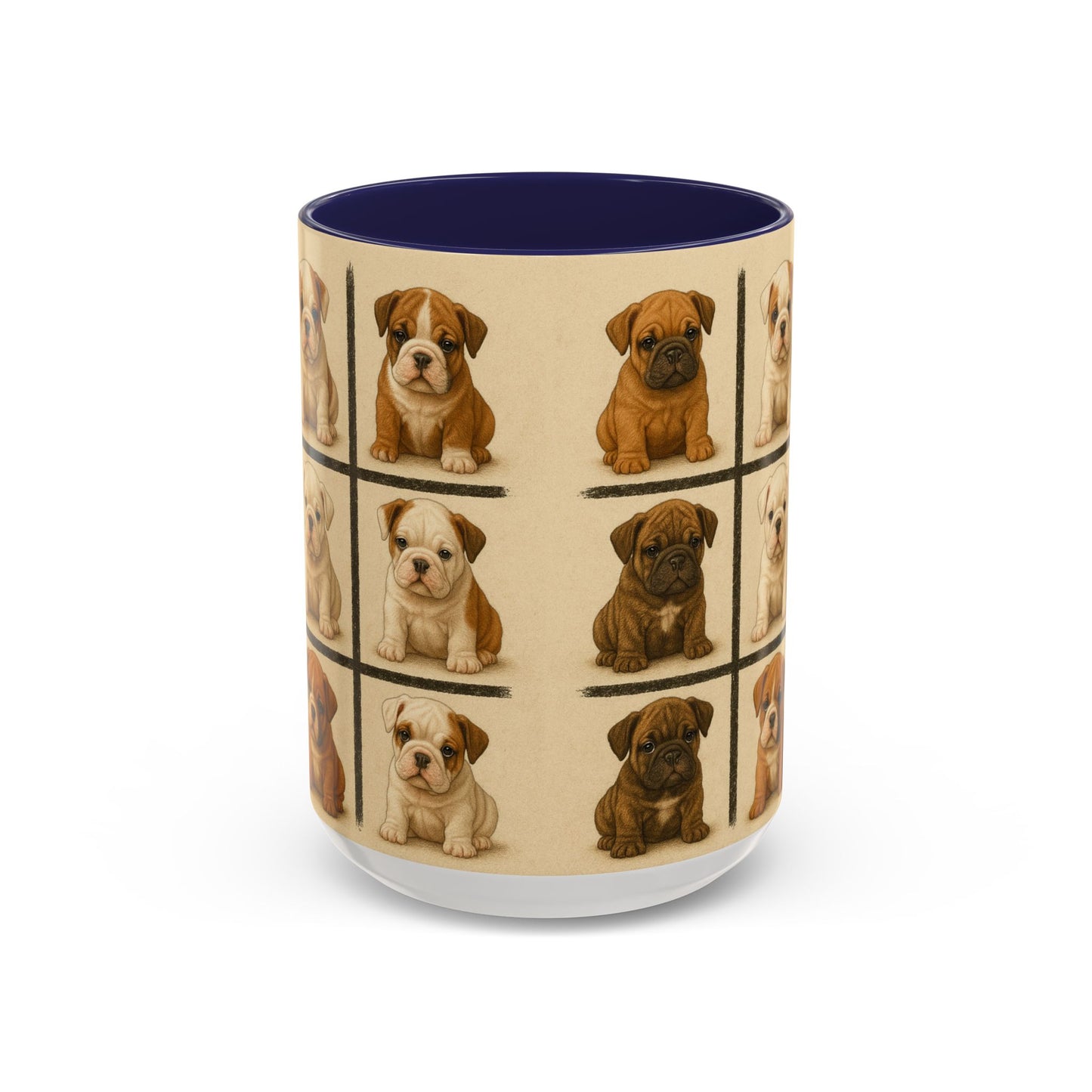 Bulldog puppies Accent Coffee Mug - Perfect Gift for Dog Lovers