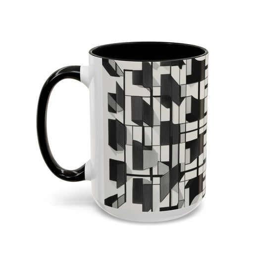 Optical Illusion Accent Mug – Ceramic Coffee Cup