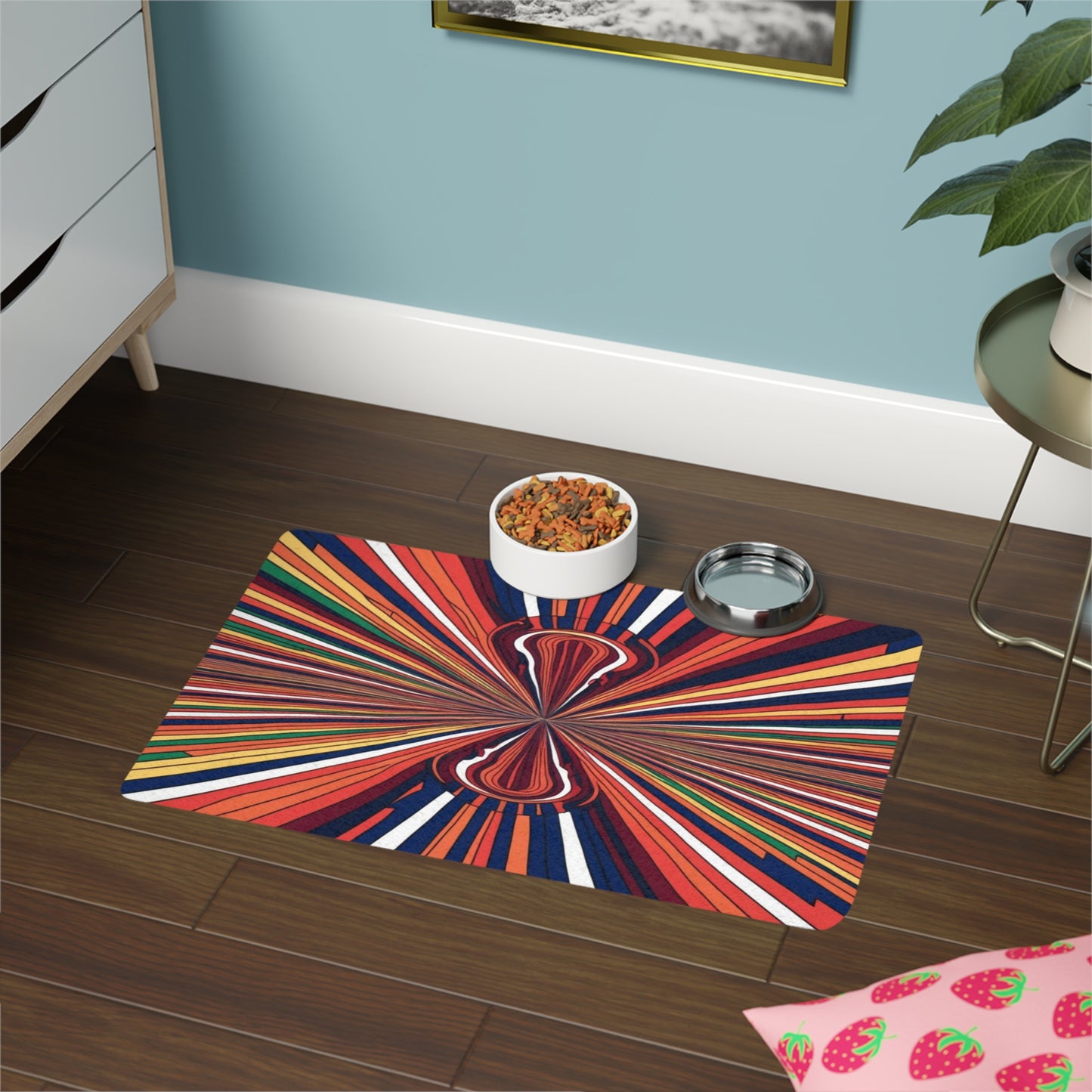 Pet Food Mat (12x18) - Optical Illusion