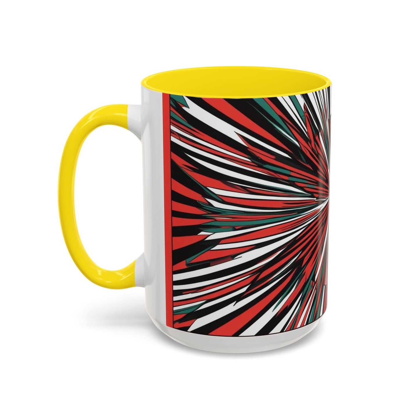 Optical Illusion Accent Mug – Ceramic Coffee Cup