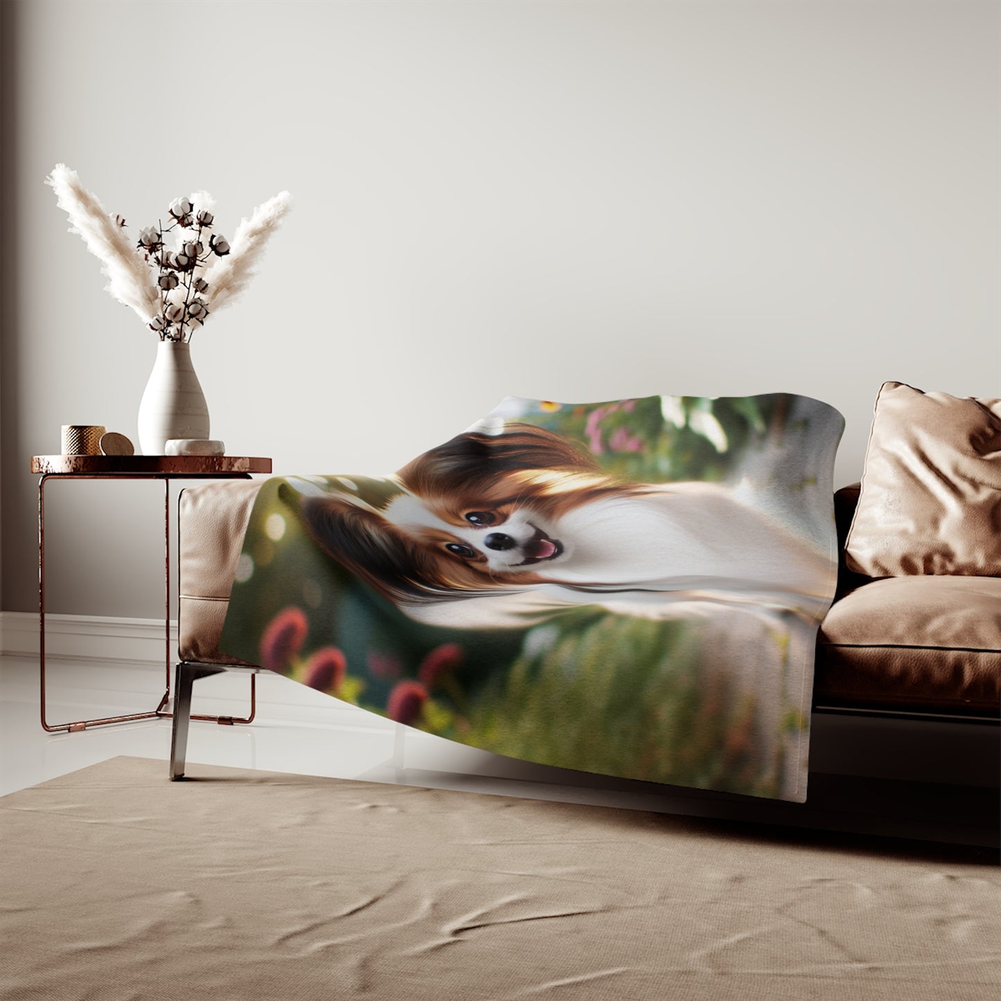 Papillon Sweatshirt Blanket