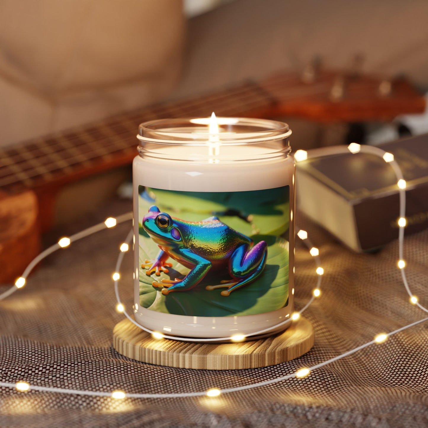 Rainbow Glittery Frog- Scented Soy Candle, 9oz