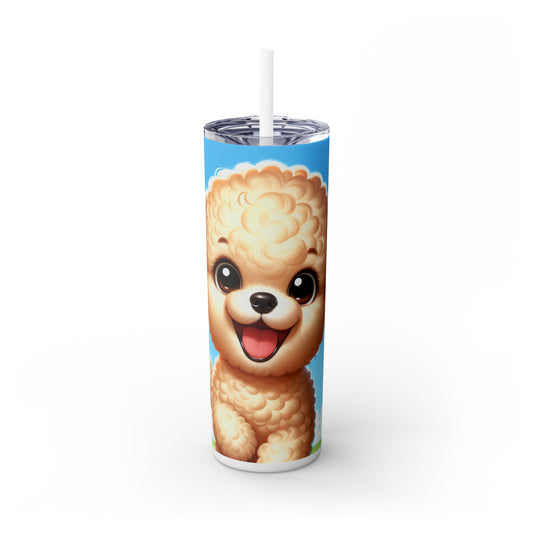 Miniature Poodle Tumbler with Straw, 20oz