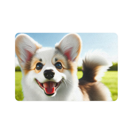 Pet Food Mat (12x18) - Welsh Corgi Cardigan