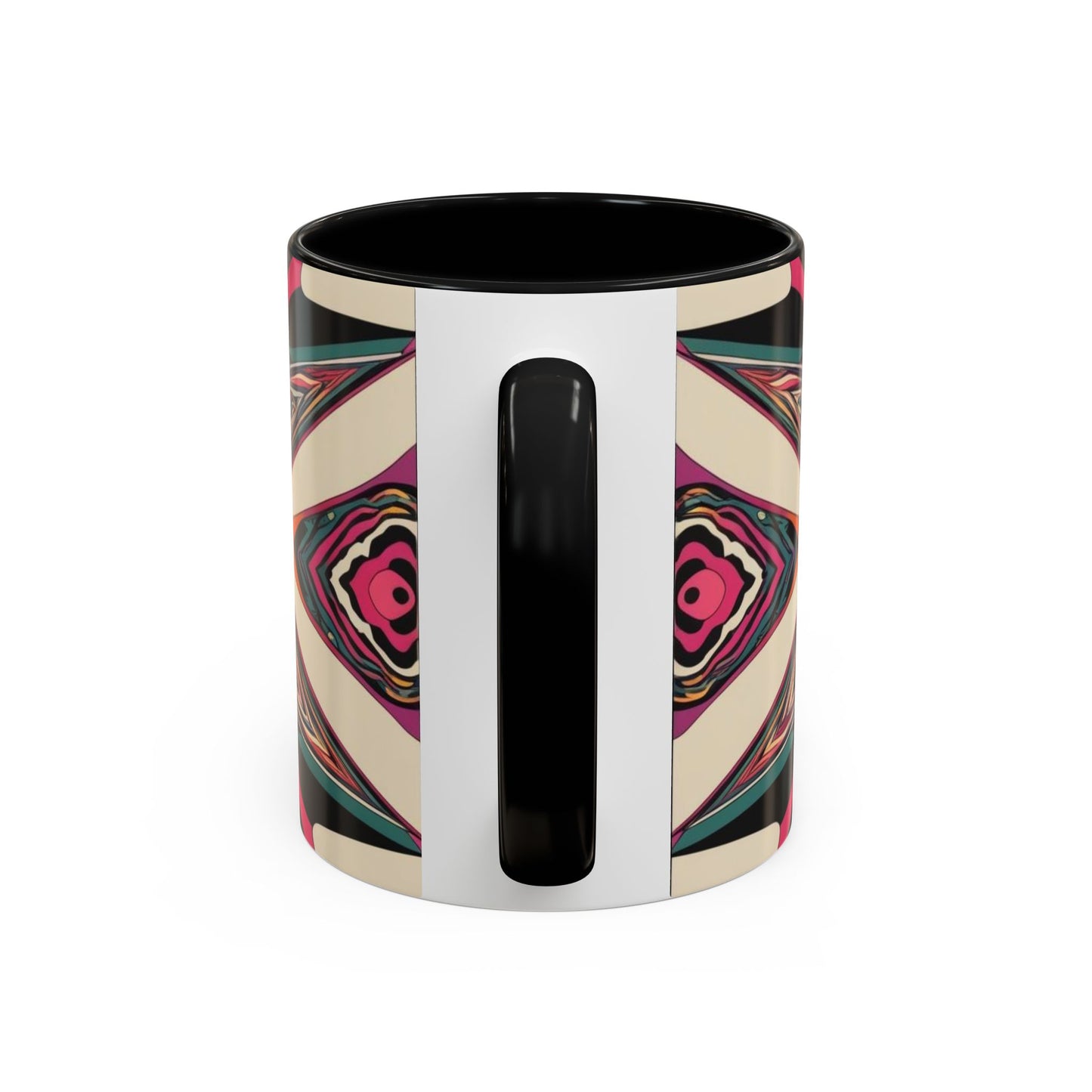 Optical Illusion Accent Mug – Ceramic Coffee Cup