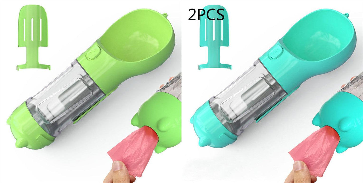 3-in-1 Pet Travel Water Bottle Feeder