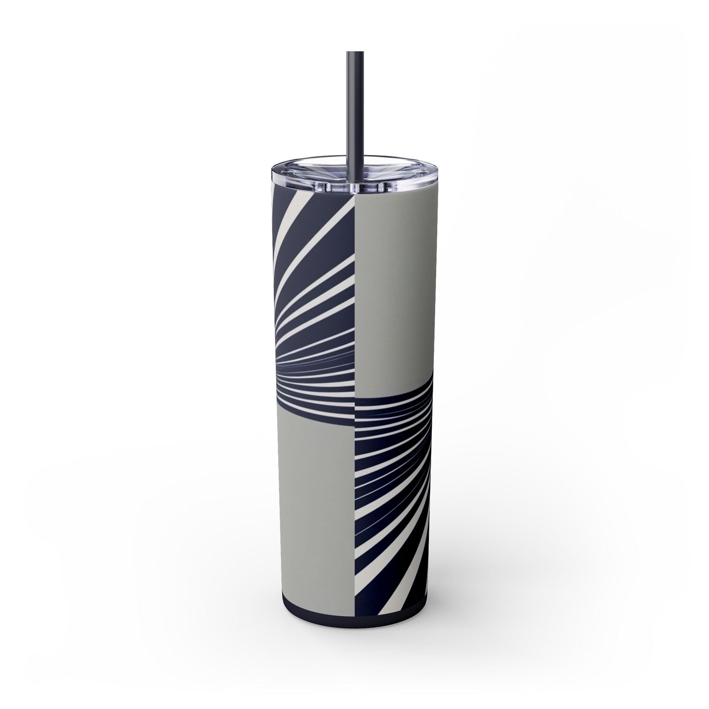 Optical Illusion Skinny Tumbler with Straw, 20oz