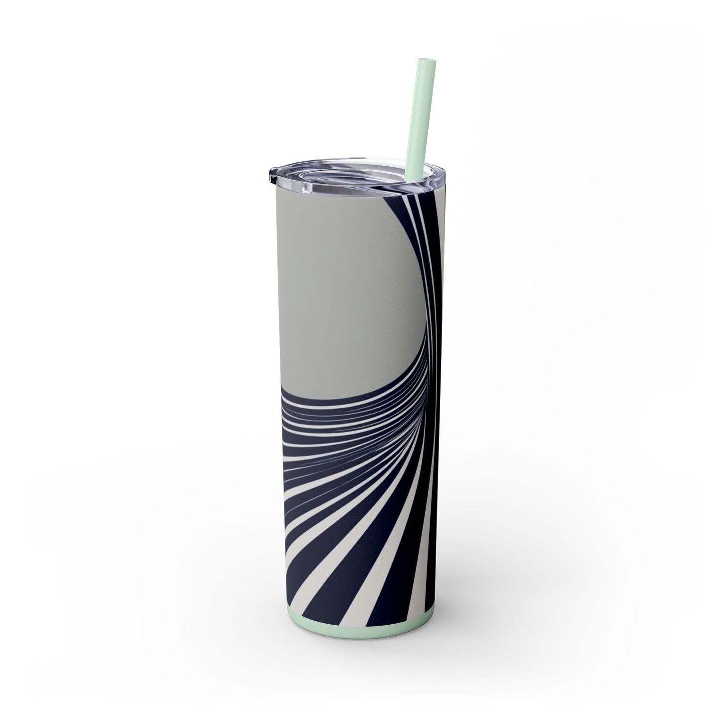 Optical Illusion Skinny Tumbler with Straw, 20oz