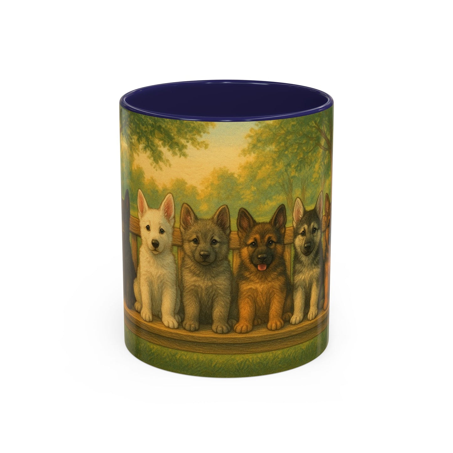 German Shepherd puppies Accent Coffee Mug - Perfect Gift for Dog Lovers