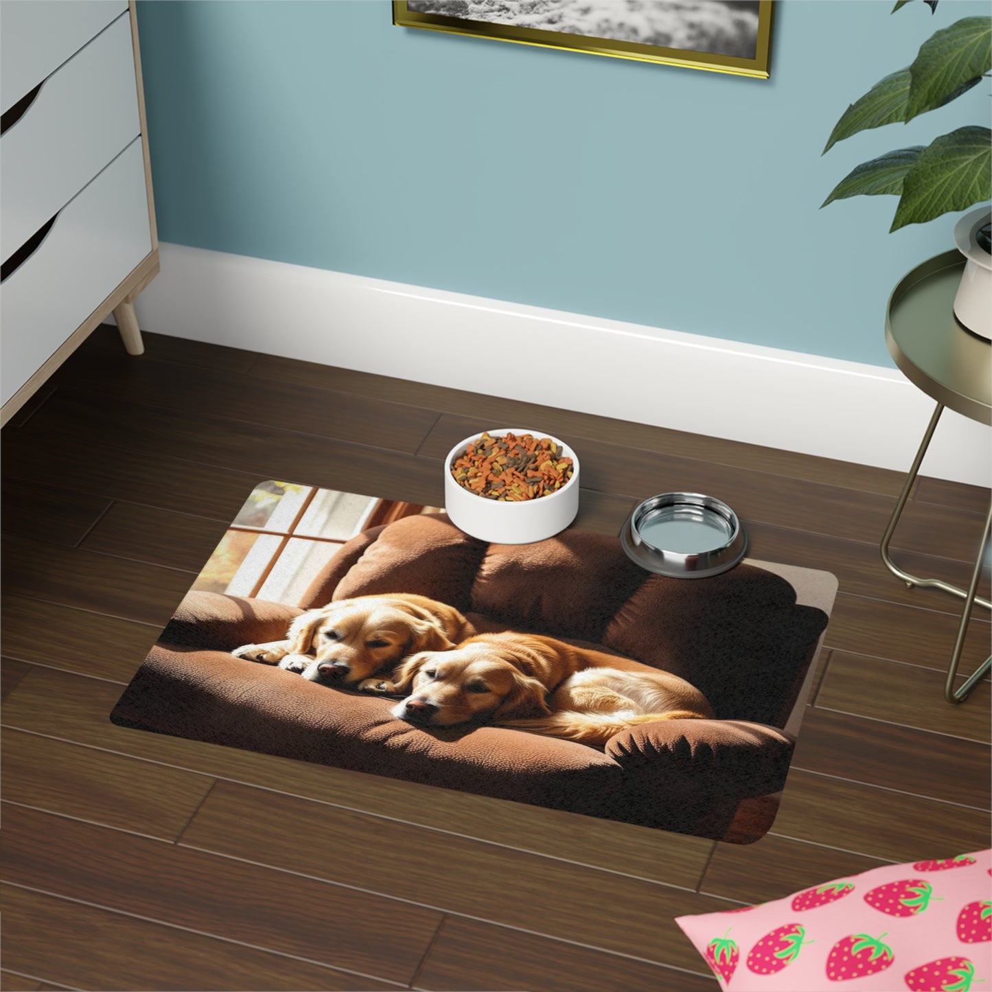 Pet Food Mat (12x18) - Recliner Dogs