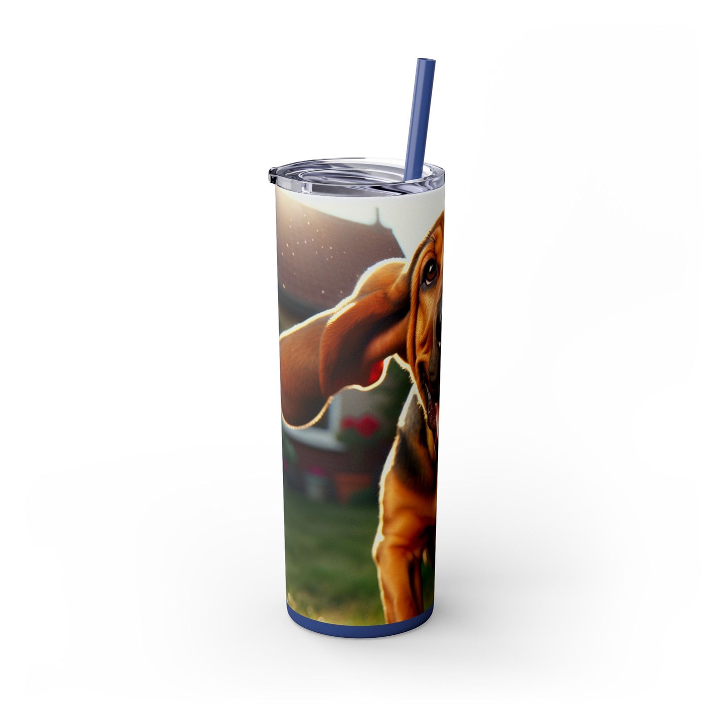 Bloodhound Skinny Tumbler with Straw, 20oz