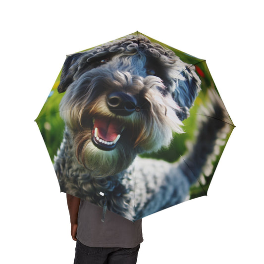 Kerry Blue Terrier Semi-Automatic Foldable Umbrella