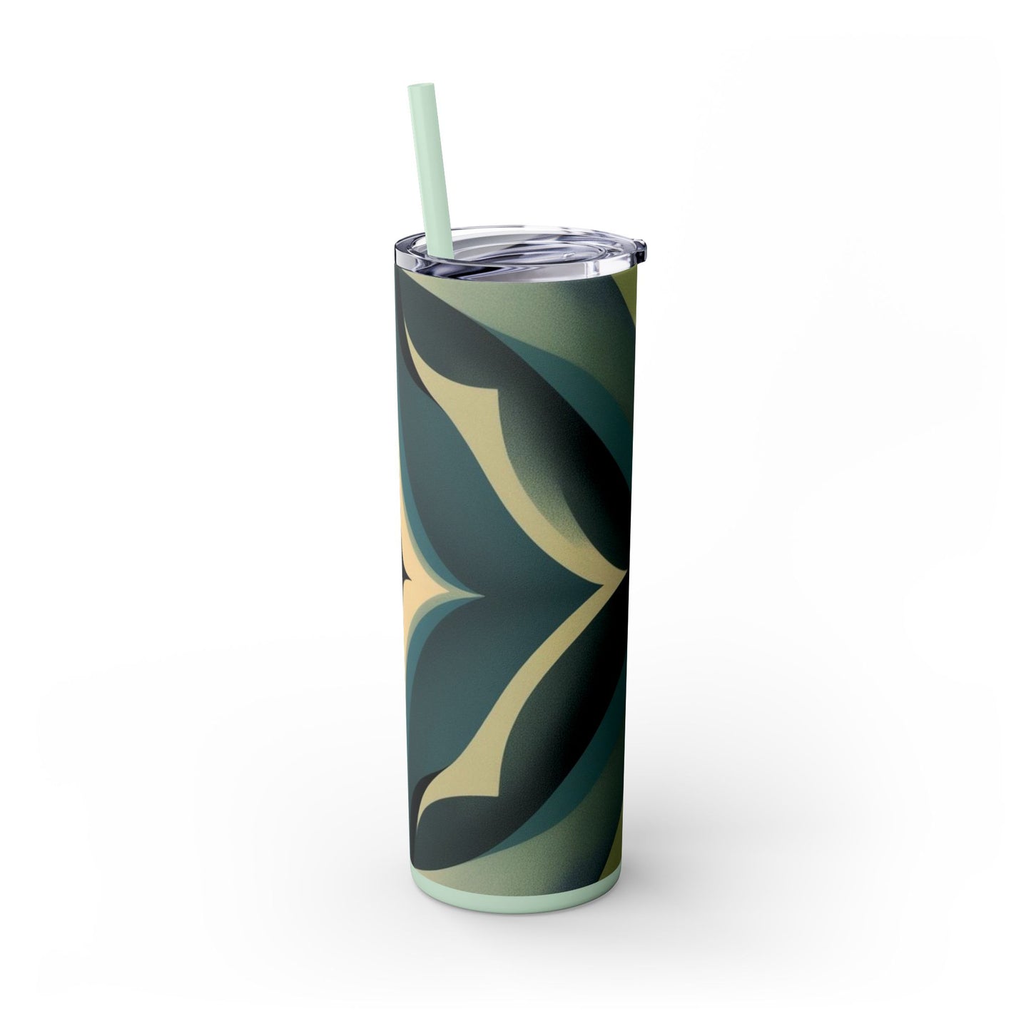 Optical Illusion Skinny Tumbler with Straw, 20oz