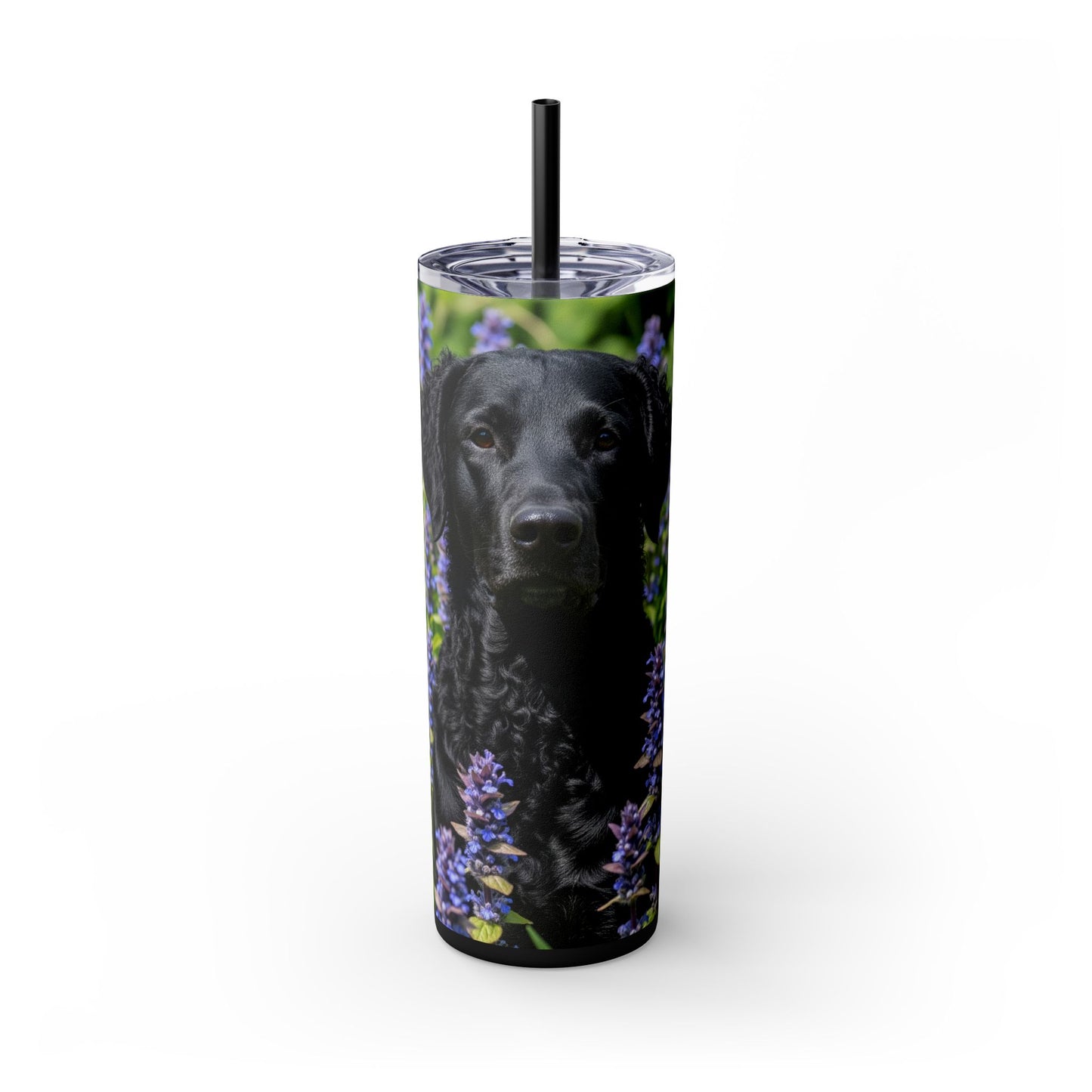 Gobelet isotherme à paille en forme de retriever à poil frisé, 590 ml