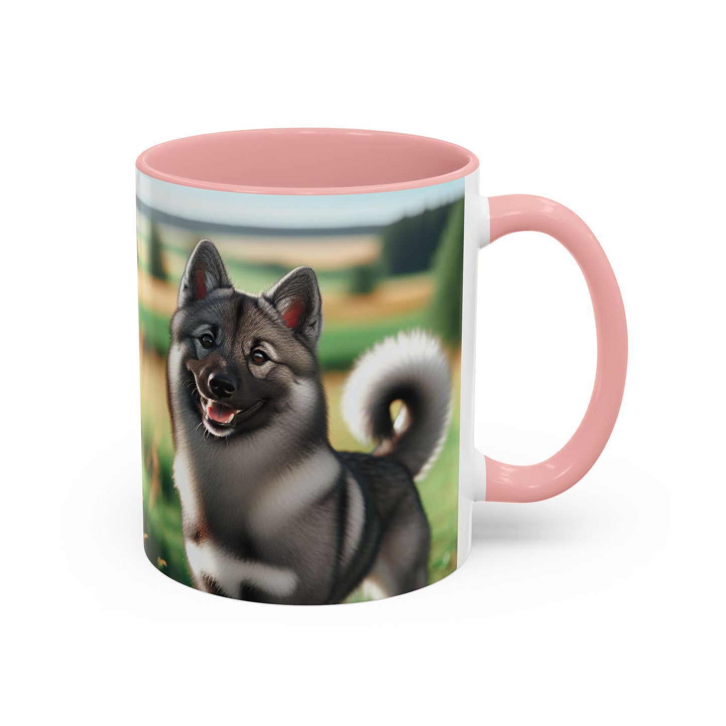 Norwegian Elkhound Accent Coffee Mug - Perfect Gift for Dog Lovers