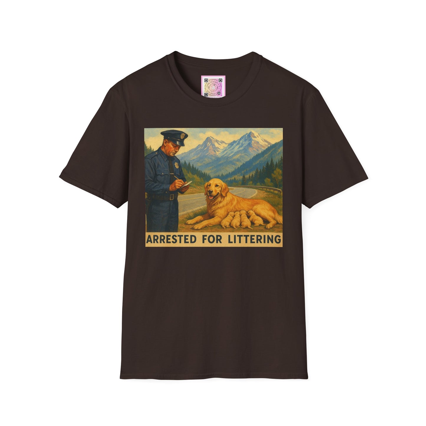 "Arrested for Littering" Retro Tee Shirt