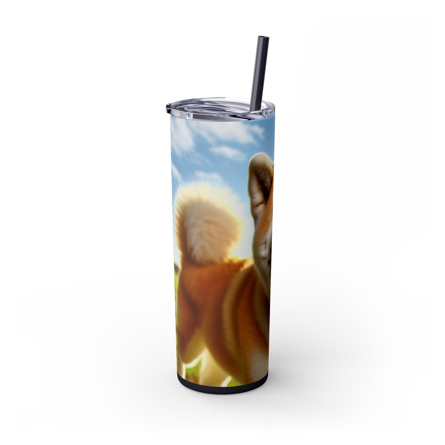 Akita Skinny Tumbler with Straw, 20oz