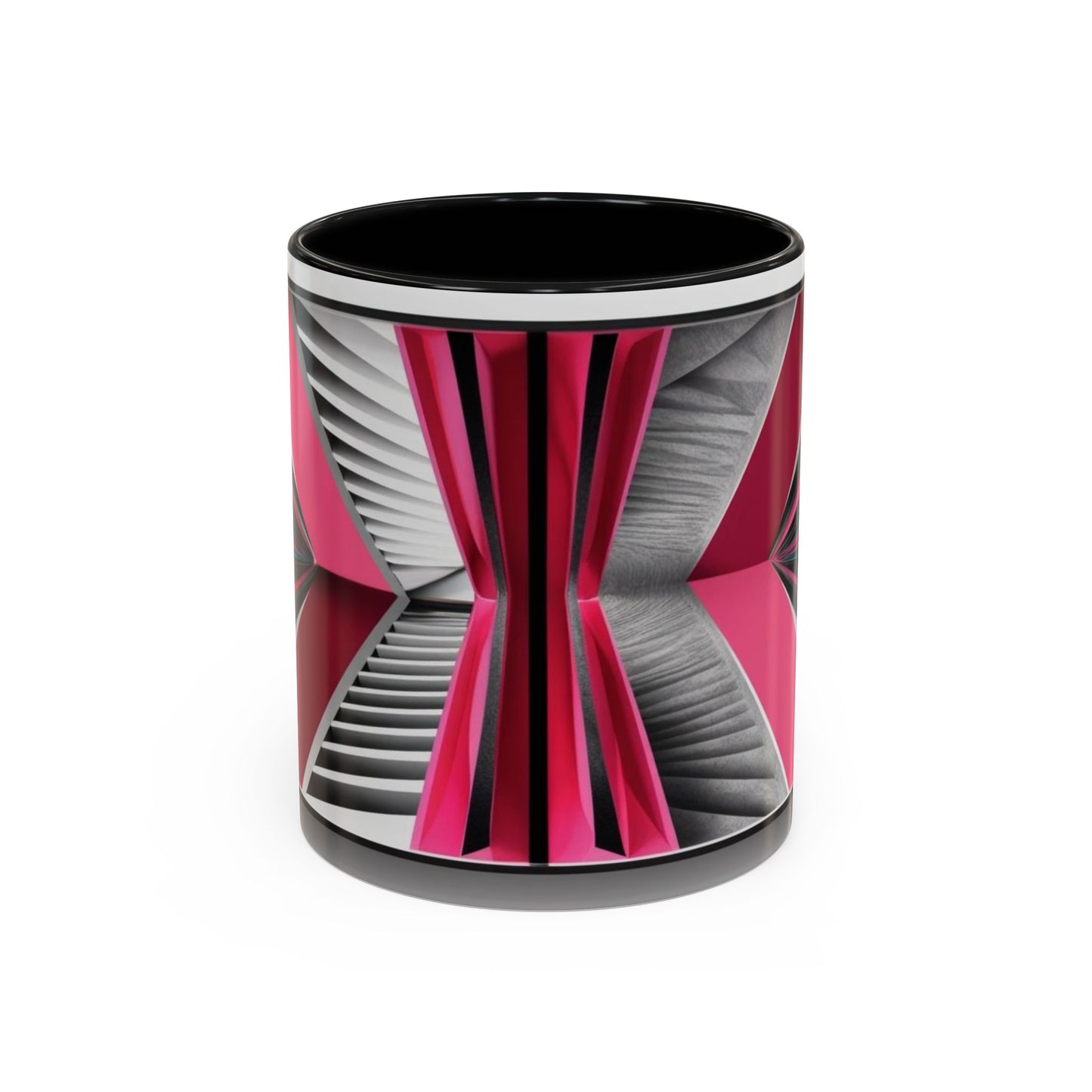 Optical Illusion Accent Mug – Ceramic Coffee Cup