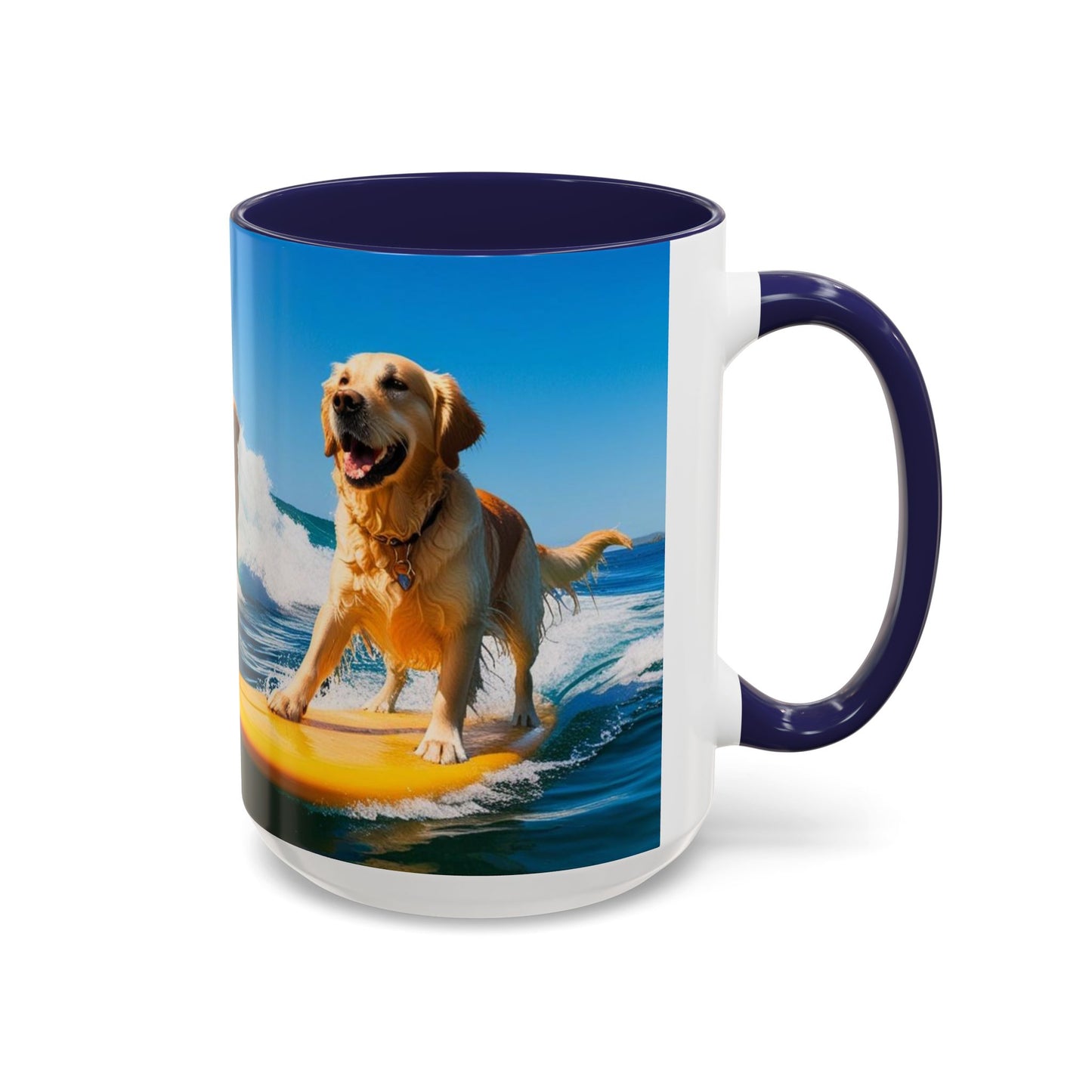 Mug à café Surf Dogs Accent - Cadeau idéal pour les amoureux des chiens