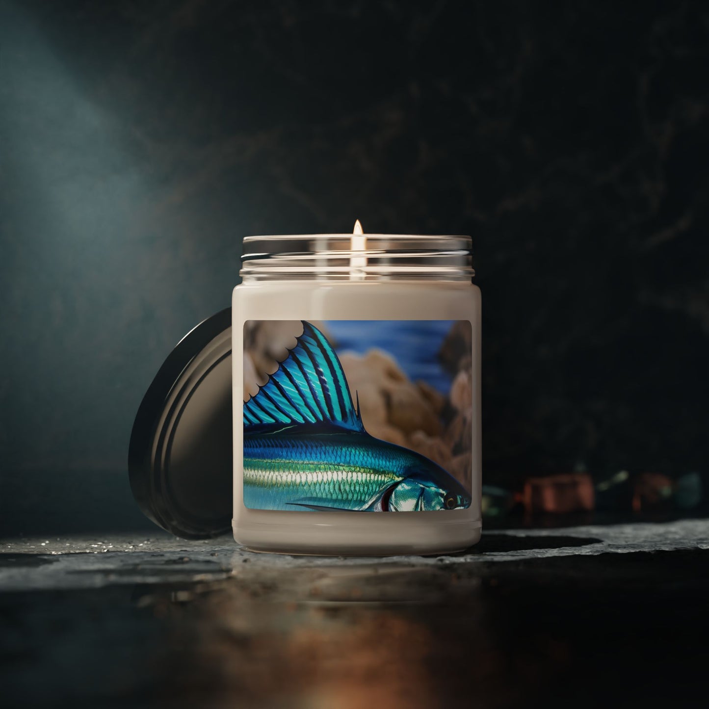 Close Up of a Sailfish's Fin- Scented Soy Candle, 9oz