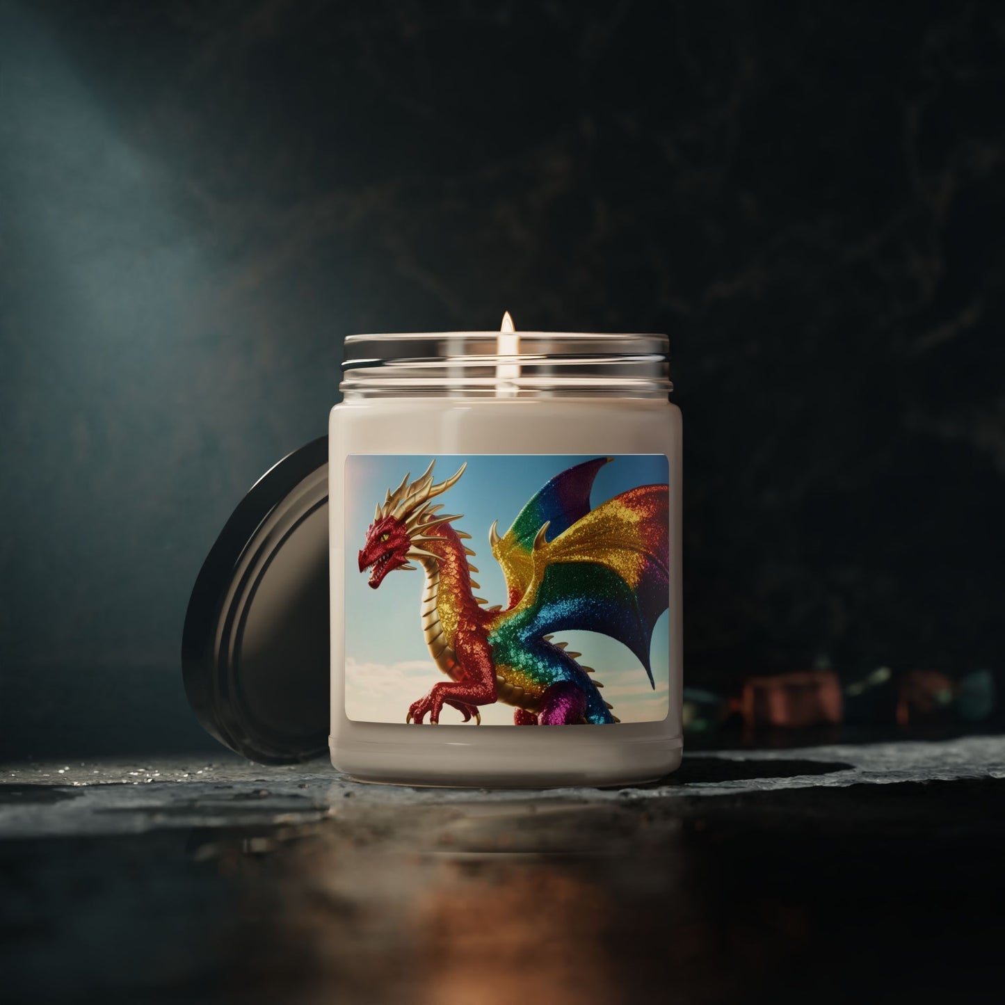 Rainbow Dragon- Scented Soy Candle, 9oz