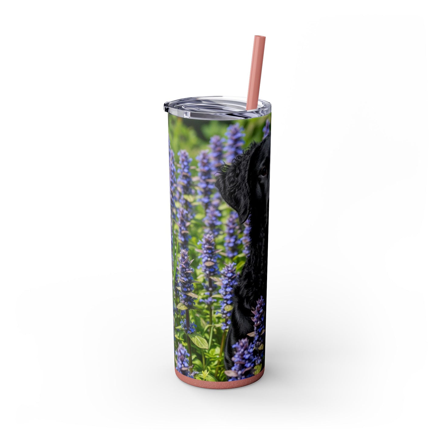 Gobelet isotherme à paille en forme de retriever à poil frisé, 590 ml