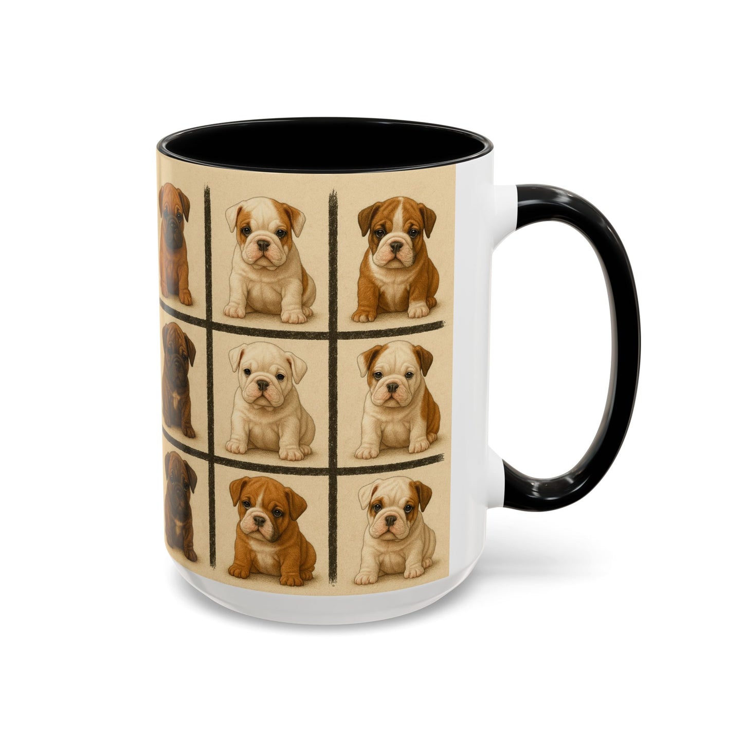 Bulldog puppies Accent Coffee Mug - Perfect Gift for Dog Lovers