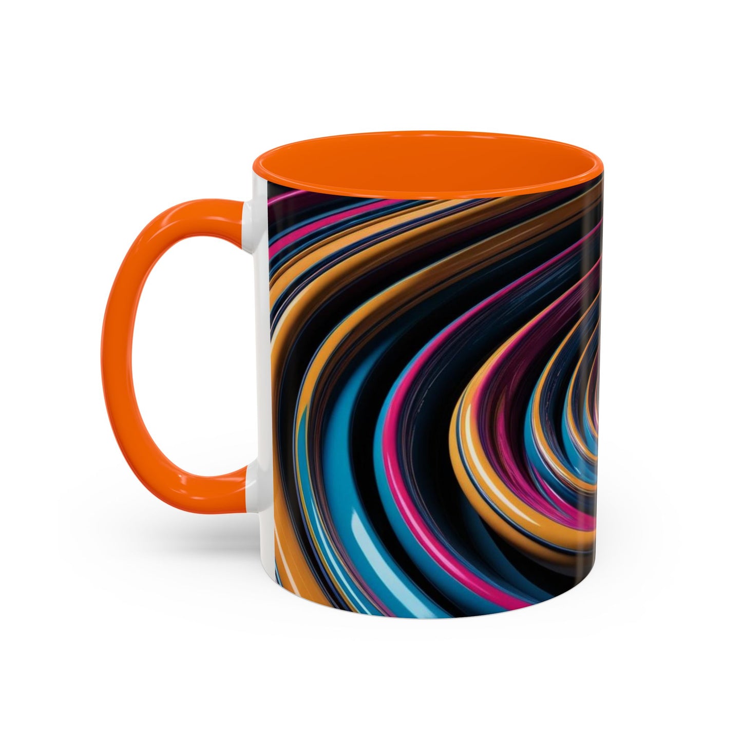 Optical Illusion Accent Mug – Ceramic Coffee Cup