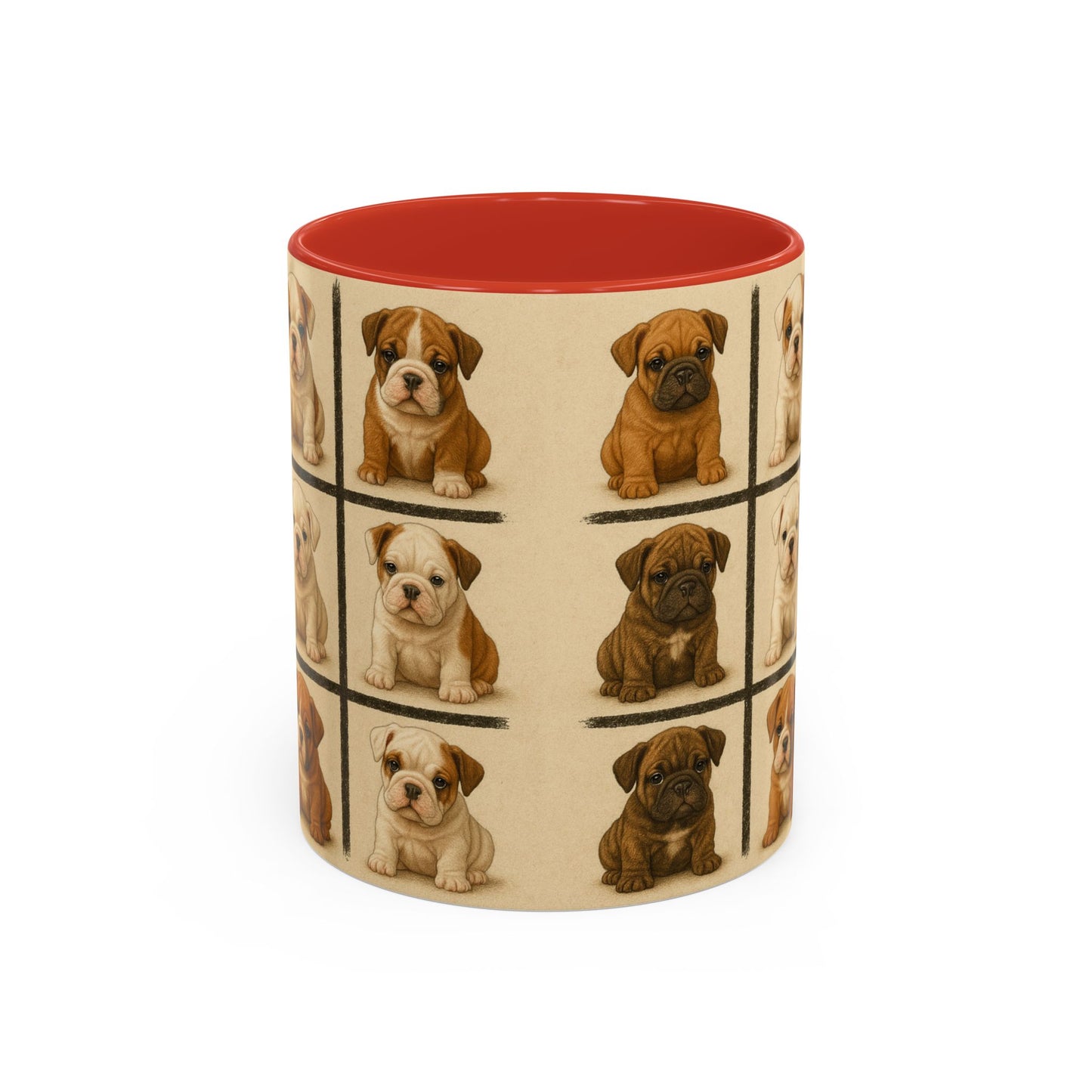 Bulldog puppies Accent Coffee Mug - Perfect Gift for Dog Lovers