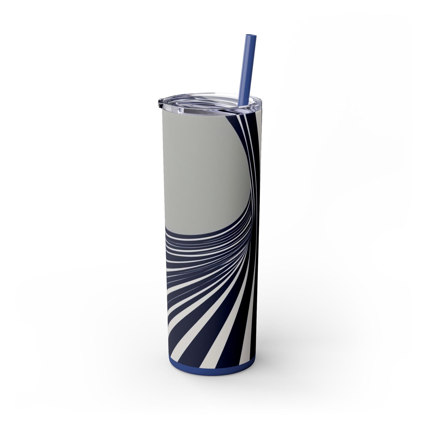 Optical Illusion Skinny Tumbler with Straw, 20oz