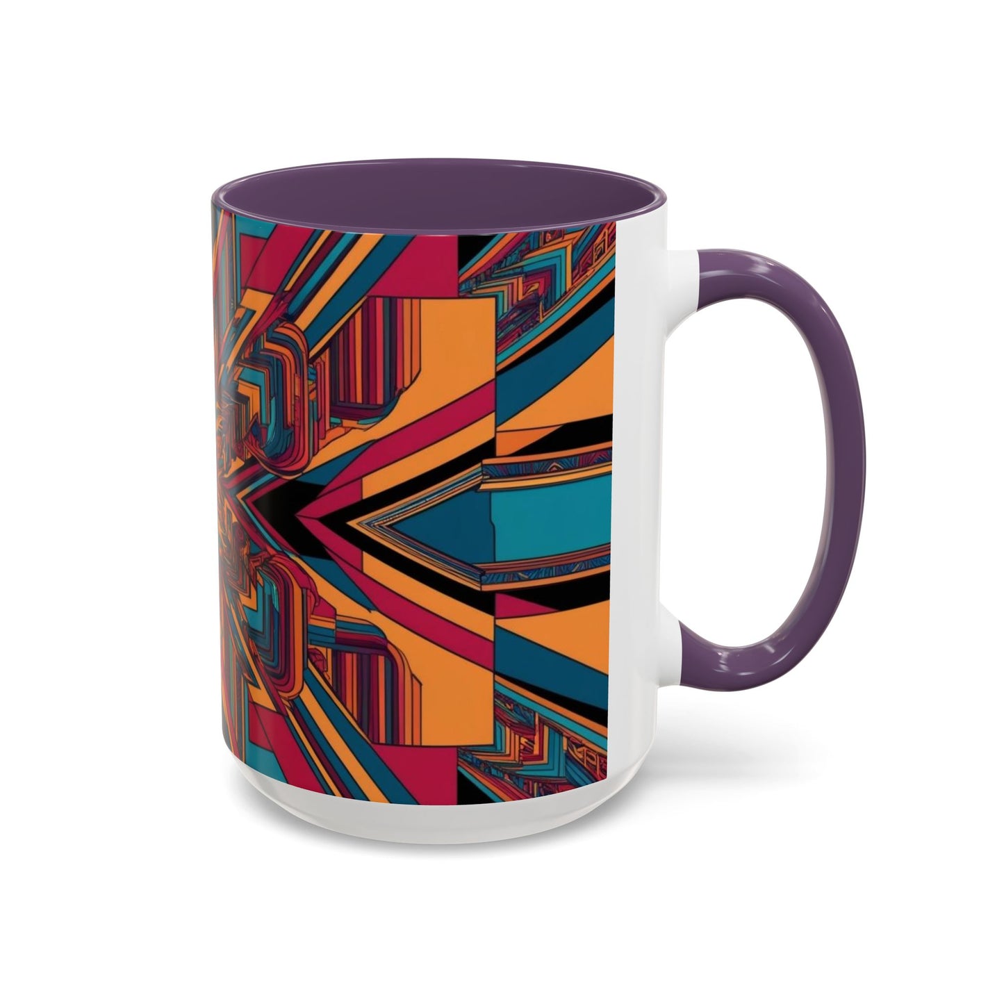 Optical Illusion Accent Mug – Ceramic Coffee Cup