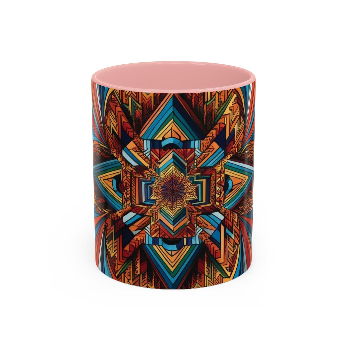 Optical Illusion Accent Mug – Ceramic Coffee Cup