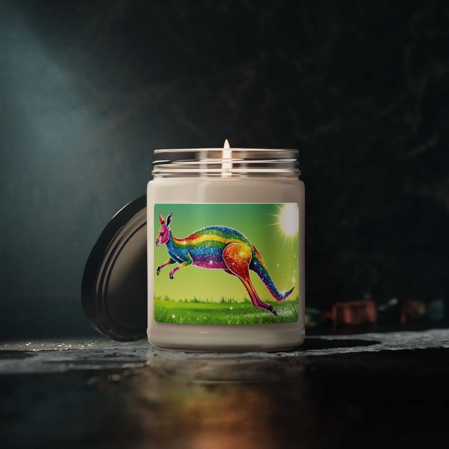 Rainbow Kangaroo- Scented Soy Candle, 9oz