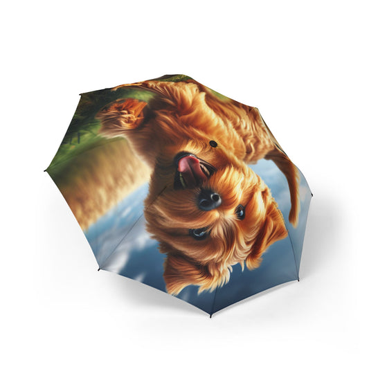 Norfolk Terrier Semi-Automatic Foldable Umbrella