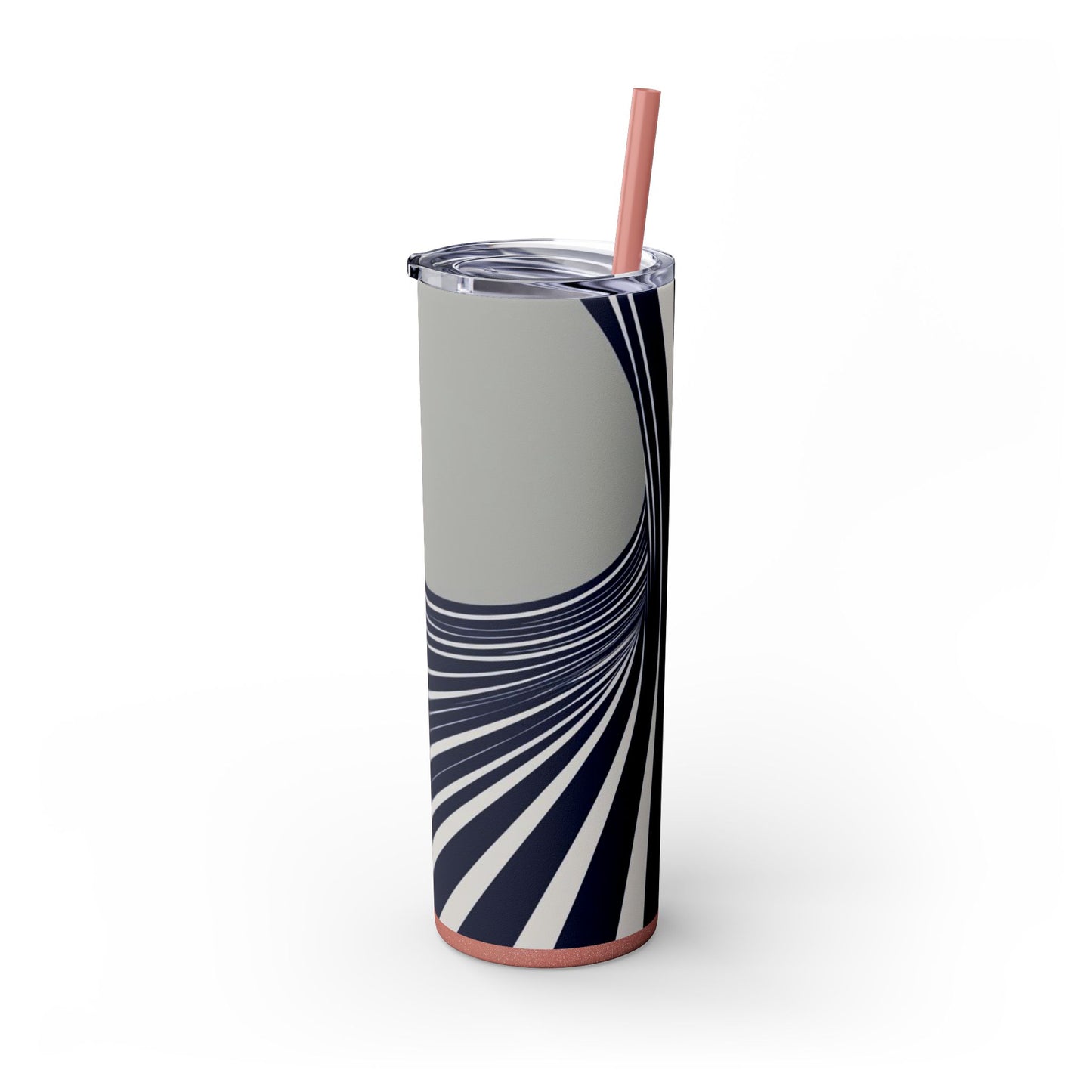Optical Illusion Skinny Tumbler with Straw, 20oz