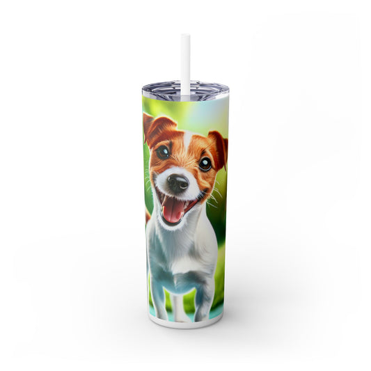 Jack Russell Terrier Tumbler with Straw, 20oz