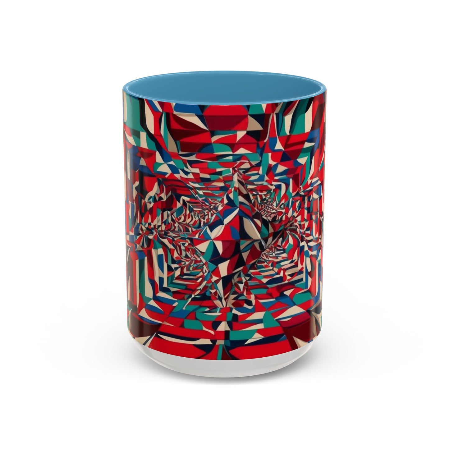 Optical Illusion Accent Mug – Ceramic Coffee Cup